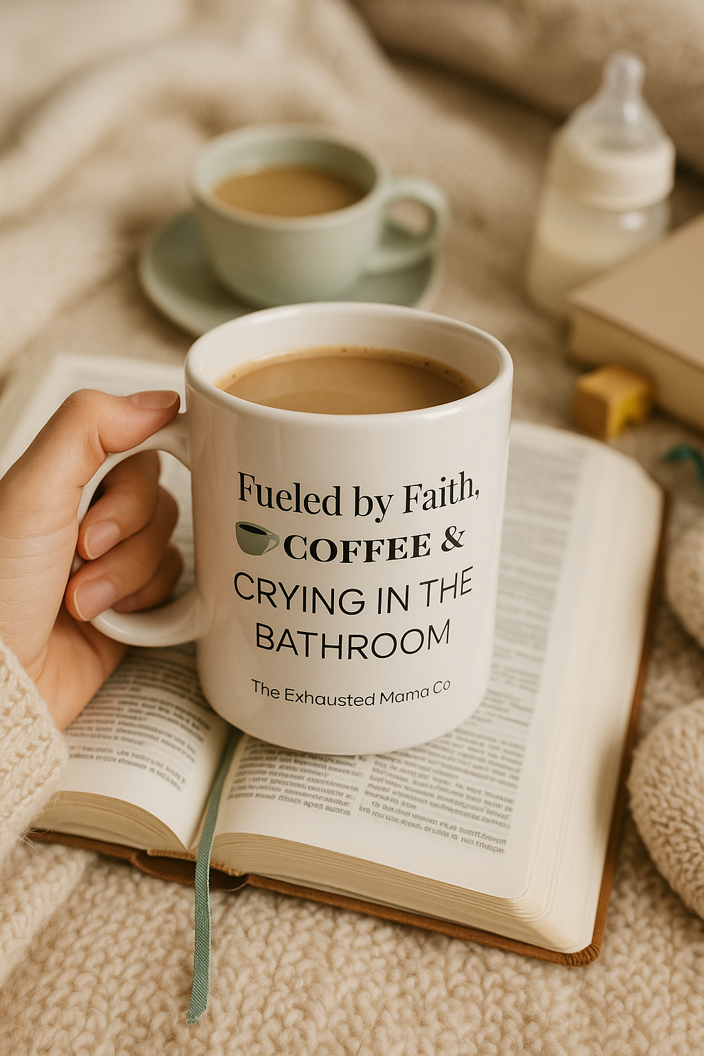 Fueled by Faith, Coffee & Crying in the Bathroom — Ceramic Mug